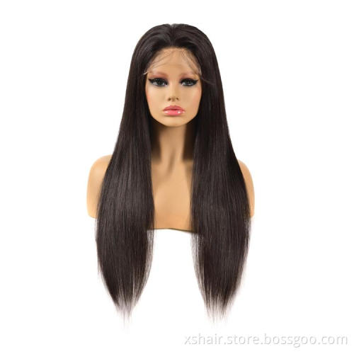 5X5 Closure Wig Cuticle Aligned Natural Black Mink Human Hair Wigs For Black Women Wholesale Hair Vendors